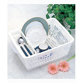 Rổ úp bát đĩa có nắp Inomata nội địa Nhật Bản