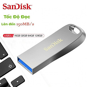 USB 3.1 SanDisk Ultra Luxe CZ74 dung lượng 16GB / 32GB / 64GB, tốc độ đọc lên đến 150 Mb/s - Hàng Chính Hãng