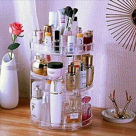 Mua Kệ đựng mỹ phẩm xoay 360 độ chất liệu mica trong suốt