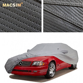 Bạt phủ ô tô chất liệu vải không dệt 3 lớp cao cấp thương hiệu MACSIM cho xe ô tô Honda Civic màu ghi