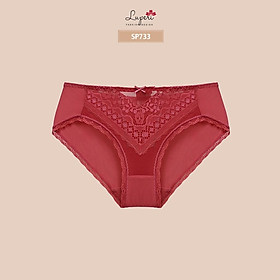 Quần Lót Nữ Phối Ren Cạp Cao LUPERI SP733 Dáng Bikini Phom To, Chất Liệu Microfiber Nhập Khẩu Mềm Mịn, Co Giãn, Không Lằ