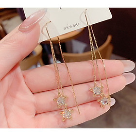 Bông Tai Hoa Tai Nữ Thời Trang CAO CẤP SANG CHẢNH TINH TẾ  zircon năm sao tua
