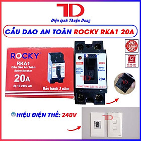 Cầu dao an toàn 15A 20A 30A 40A loại ROCKY RKA1 kèm vỏ, không vỏ, CB aptomat MCCB, Át atomat, CB cóc, hàng chính hãng, Điện Lạnh Thuận Dung