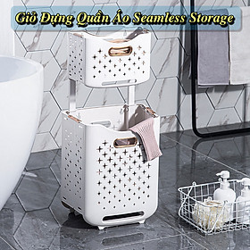 Giỏ Đựng Quần Áo Seamless Storage 2 Tầng Gấp Gọn Di Động - Home and Garden