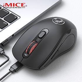 Mua Chuột Không Dây Im Lặng Sạc Lại IMICE W718 6 Nút Dành Cho Laptop 1600DPI- Hàng Chính Hãng