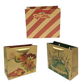 Combo 03 túi Kraft ngang lớn (30 x 27 x 12 cm) - Giao mẫu ngẫu nhiên
