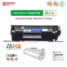 Hộp mực in 12A/FX9 - SAHA - Hộp mực dùng cho máy in Canon: LBP 2900, 3000, HP: LaserJet 1010, 1012, 1015, 1018, 1020, 1022, 3015, 3020, 3030, 3050, 3052, 3055, M1005MFP, M1319MFP