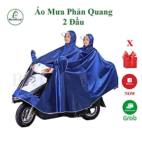 Áo Mưa 2 Đầu Phản Quang Có Kính Che , Áo Mưa Đôi Phản Quang - AOMUA2DAUPQ