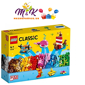 Đồ Chơi LEGO Hộp Gạch Classic Chủ Đề Đại Dương Sáng Tạo 11018 (333 chi tiết)