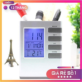Mua Đồng hồ để bàn kiêm hộp đựng bút V1 ( ĐO NHIỆT ĐỘ  XEM LỊCH )