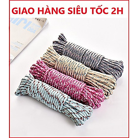 Bộ 2 dây dù 10m PKS  dùng để làm dây phơi đồ, cây cột dã ngoại (Giao màu ngẫu nhiên)