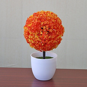 Cây hoa tú cầu giả để bàn trang trí nội thất cao cấp Liza-86