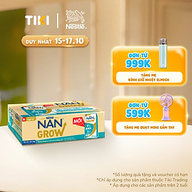 Thùng sữa bột pha sẵn Thực phẩm bổ sung Nestlé NANGROW 9(4x110ml) sữa mát công thức từ Thụy Sĩ với 100% Canxi giúp bé cao lớn vượt trội dành cho bé từ 1 tuổi