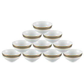 Bộ 10 Cái Chén Cơm 11.5cm Jas Hoa Hồng Gốm Sứ Minh Long
