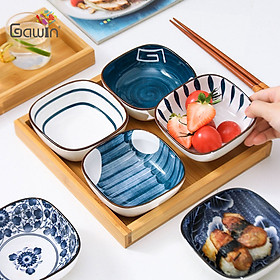 Ceramics Dipping Sauce Dish Seasoning painting Snack Hot-pot Plate Tableware 1PC