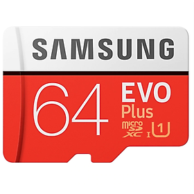 Thẻ Nhớ Micro SD Samsung Evo Plus 64GB Class 10 - 100MB/s (Kèm Adapter) - Hàng Chính Hãng