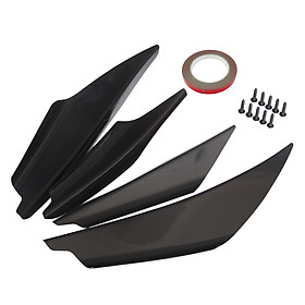 Universal Car Front Bumper Spoiler Lip Splitter Fin Splitters Body Spoiler Canards Refit Kit Decors