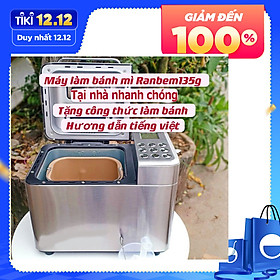 MÁY LÀM BÁNH MÌ TỰ ĐỘNG CAO CẤP  135G Sách hướng dẫn bàn phím 100% tiếng việt ( Tặng chai dầu tràm Hoa Nén)