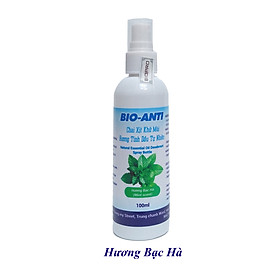 Chai xịt khử mùi diệt khuẩn hương tinh dầu tự nhiên Bio-Anti Chai 100ml Khử mùi phòng, Toilet, Khu vực gây mùi