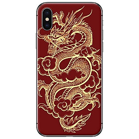 Ốp lưng dành cho iPhone XS mẫu Rồng nền đỏ