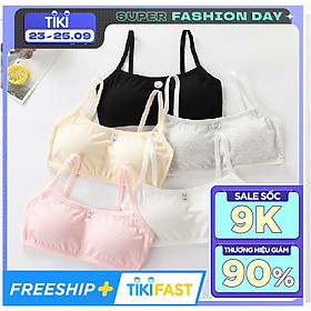 Combo 5 áo lót học sinh tuổi dậy thì cấp 1, 2, 3 - vải cotton tăm mềm mát thoải mái - phù hợp với các bạn nữ dưới 53kg