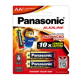 Vỉ Pin kiềm Panasonic Alkaline AA LR6T/2B-V (2 viên) – Hàng Chính Hãng