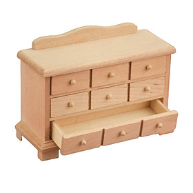 1/12 Doll House Wood Cabinet Model Baby Doll Living Room Scenery Ornaments