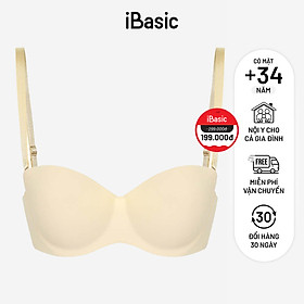 Áo ngực nữ su có gọng không đường may mút vừa cup ngang phom đúc iBasic BRAW098 - Da beige - 36B