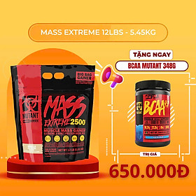 Sữa Tăng Cân Mutant Mass Extreme 2500 12Lbs – Túi 5.45Kg