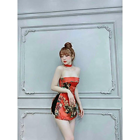 Set bộ đồ cách tân in hoa cao cấp
