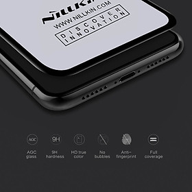 Miếng dán cường lực 3D full màn hình cho iPhone 11 Pro Max (6.5 inch) hiệu Nillkin CP + Max ( Mỏng 0.23mm, Kính ACC Japan, Chống Lóa, Hạn Chế Vân Tay) - Hàng chính hãng