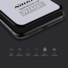 Miếng dán cường lực 3D full màn hình cho iPhone 11 Pro (5.8 inch) hiệu Nillkin CP + Max ( Mỏng 0.23mm, Kính ACC Japan, Chống Lóa, Hạn Chế Vân Tay) - Hàng chính hãng