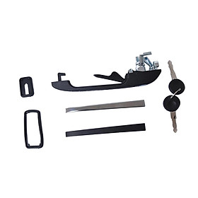 Front Left Outer Door Handle With Lock & Keys Kit For VW Jetta Golf MK1 MK2
