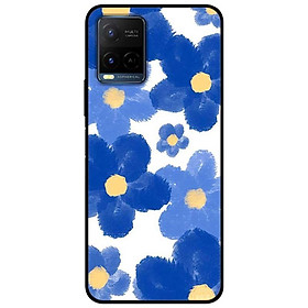 Ốp lưng dành cho Vivo Y21 - Vivo Y21s mẫu Hoa Vẽ Xanh