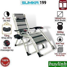 Ghế - xếp gấp thư giãn Sumika 199 - Tải trọng 300kg - Hàng chính hãng