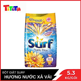 Bột giặt Surf Hương nước xả vải Tím Gói lớn 5.3kg