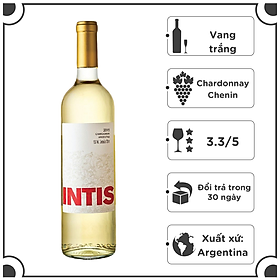 Rượu vang trắng Argentina Intis Chardonnay Chenin 750ml 12% - 14% Không hộp