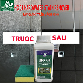 Tẩy canxi vách tắm kính Hg 01 stain hard water remover