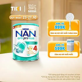 Sữa bột Nestlé NAN OPTIPRO PLUS 4 800g/lon với 5HMO Giúp tiêu hóa tốt + Tăng cường đề kháng  - Bé 2-6 tuổi