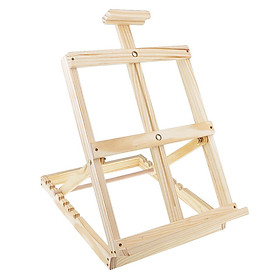 Adjustable Wooden Artist Tabletop Desk Table Easel Painting Drawing Stand Holder Picture Display
