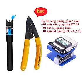 Bộ dụng cụ thi công quang 3 món FC-6S +bút soi quang +kìm CFS-3