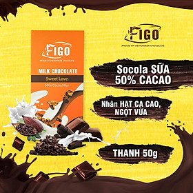 Bar 50g Combo Mix Milk Chocolate Dark Chocolate siêu ngon 5 vị FIGO, ĐỒ ĂN VẶT NỘI ĐỊA VIỆT NAM