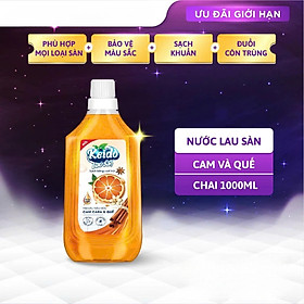 Nước Lau Sàn Gốc Thực Vật TD CAM QUẾ Đuổi Muỗi và Côn Trùng (Thuộc nhóm Sản phẩm Lành tính) Can 1 lít