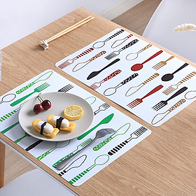 Bộ tấm lót bàn ăn hình muỗng nĩa xinh xắn ( 4 cái)