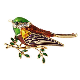 Fashion Women Alloy Enamel Bird Animal Brooch Pin Jewelry Gift