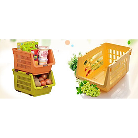 Giá đựng hoa quả, đồ khô dạng lưới màu xanh nội địa Nhật Bản