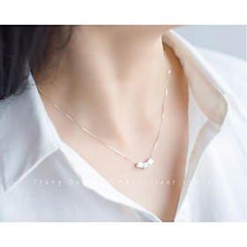 Dây Chuyền 3 Khối Vuông Đặc