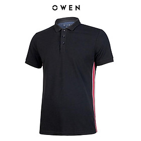 OWEN - Áo polo ngắn tay Owen màu đen 21839 - Áo thun có cổ Owen