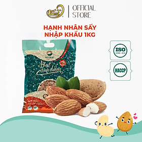 Combo 2 bịch hat nhân Mỹ rang sấy FAMINUTS bịch 1kg, hạnh nhân nấu sữa, làm bánh
