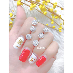 Bông tai xuping mạ màu bạch kim cao cấp bền màu ko đen P498